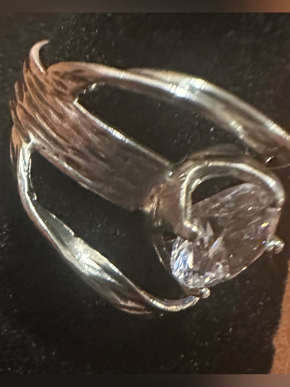 Vintage Silpada .925 Sterling Silver and Cz Ring sz 8 - Picture 6 of 14
